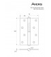 Петля дверная AVERS 100*70*2,5-B-NIS-L никель матовый левая