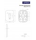 Rozeta de cilindru APECS DP-15-C-CR crom