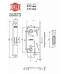 Защелка магнитная под wc 96 мм Kale WC 239 никель мат.
